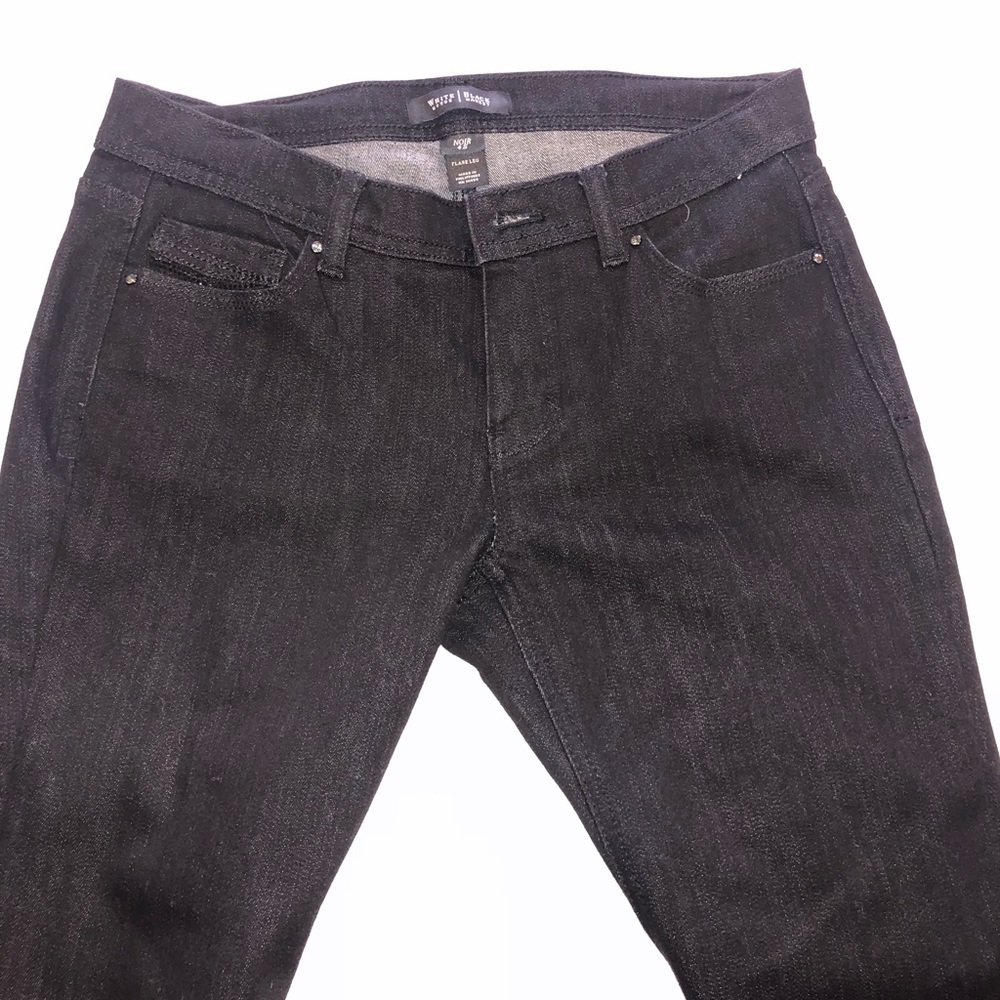 WHBM Black Embellished Flare Jeans